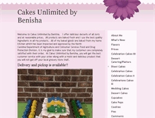 Tablet Screenshot of cakesunlimitedbybenisha.com
